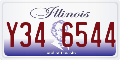 IL license plate Y346544