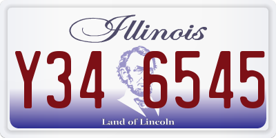 IL license plate Y346545