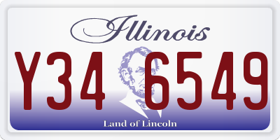 IL license plate Y346549
