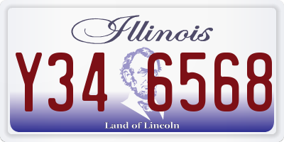 IL license plate Y346568