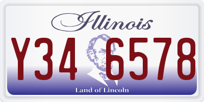 IL license plate Y346578