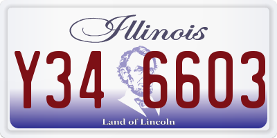 IL license plate Y346603
