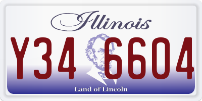 IL license plate Y346604