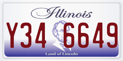 IL license plate Y346649