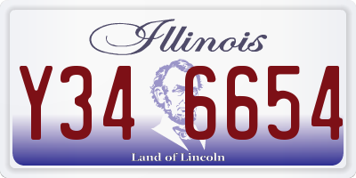 IL license plate Y346654