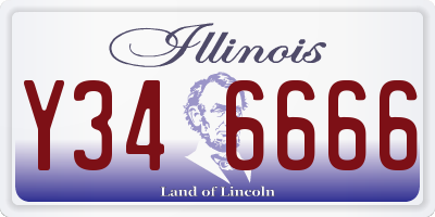 IL license plate Y346666