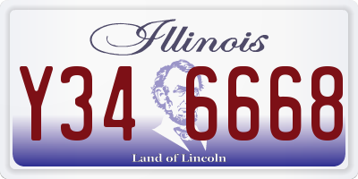 IL license plate Y346668