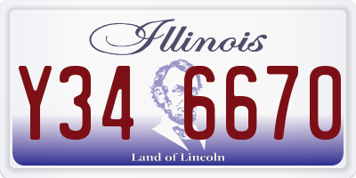 IL license plate Y346670