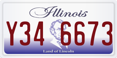 IL license plate Y346673