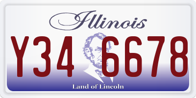 IL license plate Y346678