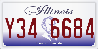 IL license plate Y346684