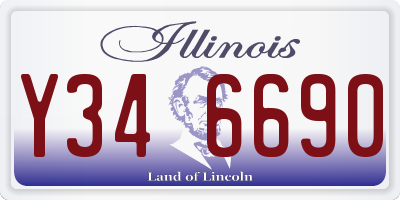 IL license plate Y346690