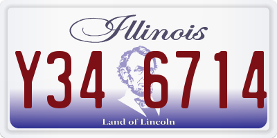 IL license plate Y346714