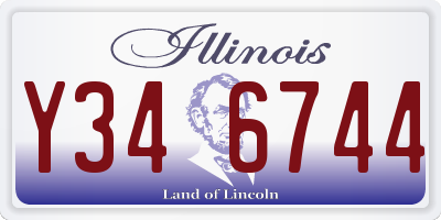 IL license plate Y346744