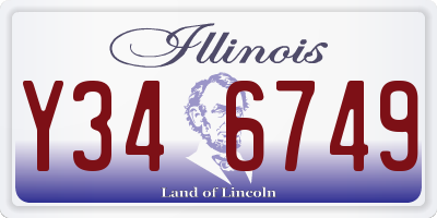 IL license plate Y346749