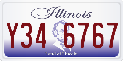 IL license plate Y346767