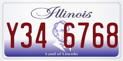 IL license plate Y346768