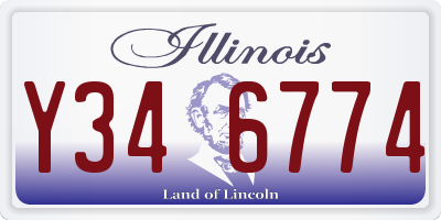 IL license plate Y346774