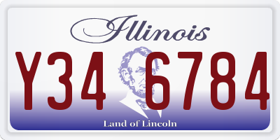 IL license plate Y346784