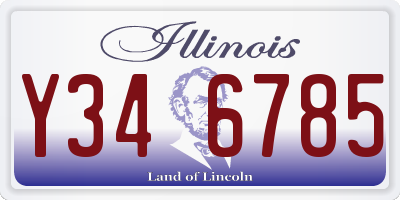 IL license plate Y346785