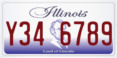 IL license plate Y346789