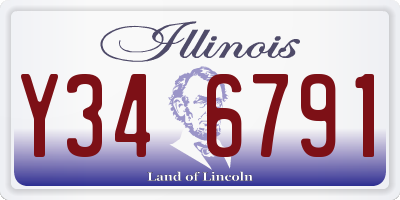 IL license plate Y346791
