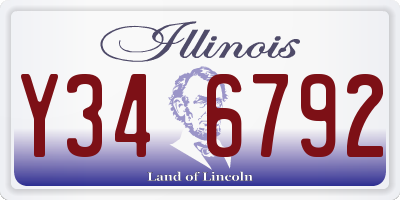 IL license plate Y346792