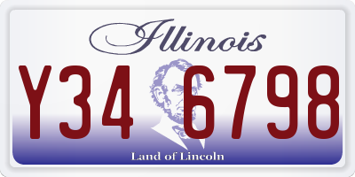 IL license plate Y346798