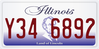 IL license plate Y346892