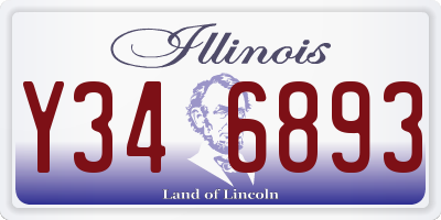 IL license plate Y346893