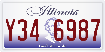 IL license plate Y346987