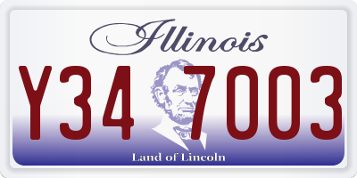 IL license plate Y347003