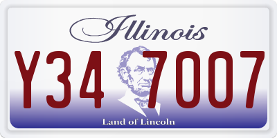 IL license plate Y347007