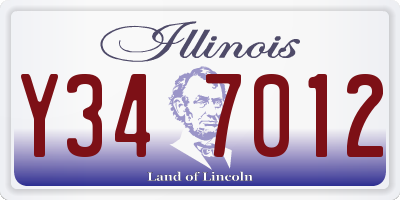IL license plate Y347012