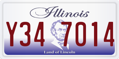 IL license plate Y347014