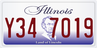 IL license plate Y347019