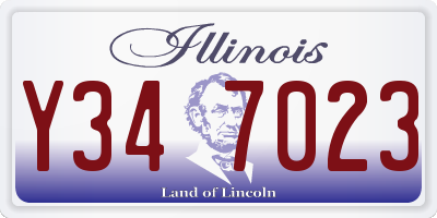 IL license plate Y347023