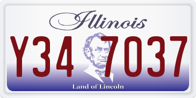 IL license plate Y347037