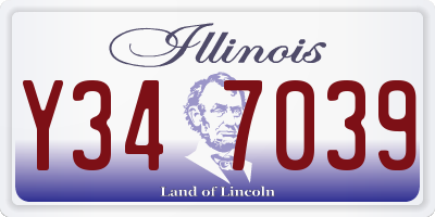 IL license plate Y347039