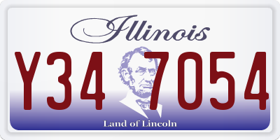 IL license plate Y347054