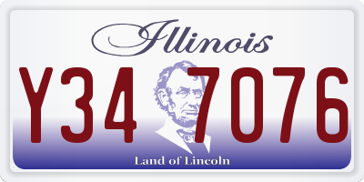 IL license plate Y347076