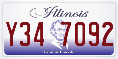 IL license plate Y347092