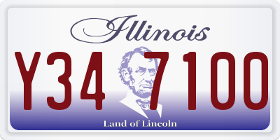 IL license plate Y347100