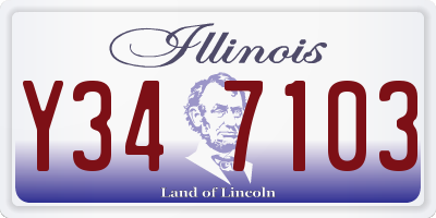 IL license plate Y347103