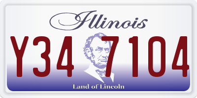 IL license plate Y347104