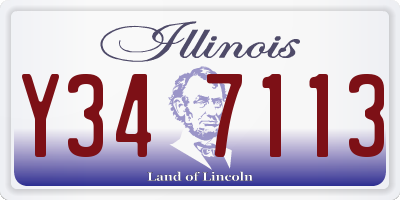IL license plate Y347113