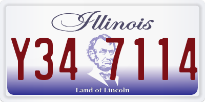 IL license plate Y347114