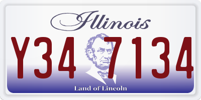 IL license plate Y347134