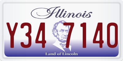 IL license plate Y347140