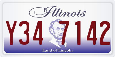 IL license plate Y347142